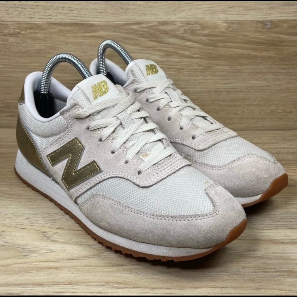 New Balance J Crew 620 Gold Athletic Shoes Size 9